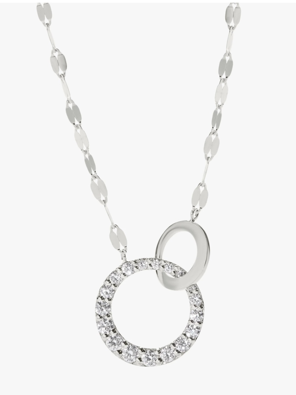 Lana interlocking necklace in white gold